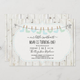 個人用の少年バレンタインデーの初誕生パーティー 招待状