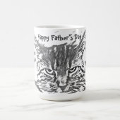 個人用の猫のお父さんの日のマグカップ コーヒーマグカップ (中央)
