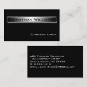 個人用の白黒の名刺 名刺 (正面/裏面)