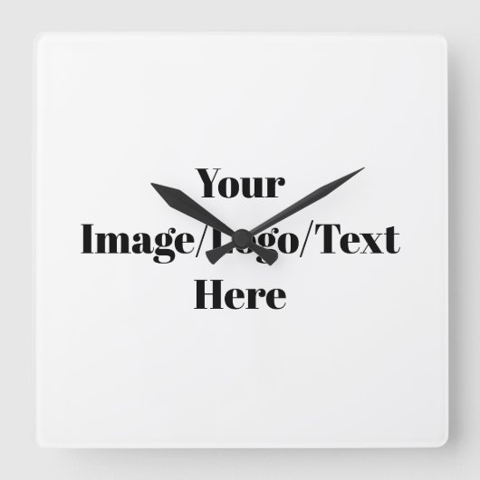 個人用またはカスタマイズ スクエア壁時計 (正面)