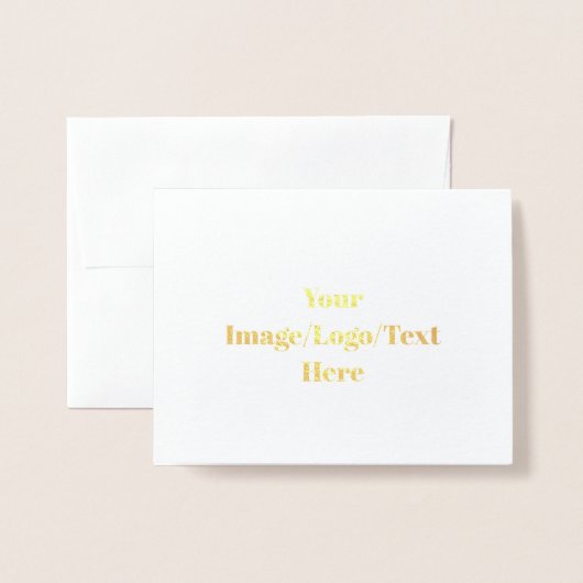 個人用またはカスタマイズ 箔カード (封筒付き正面)