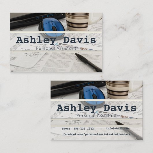 個人用アシスタントの名刺 名刺 (正面/裏面)