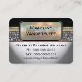 個人用アシスタントプロフェッショナルのラウンドエッジカッコいい 名刺 (正面)