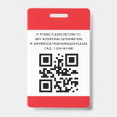 個人用アダカード サービスドッグ 写真入りID バッジ (裏面)