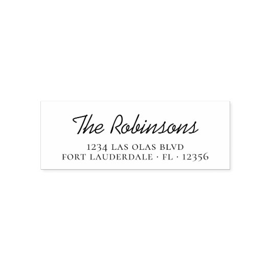 個人用エレガントスクリプトの差出人住所 セルフインキングスタンプ (デザイン)