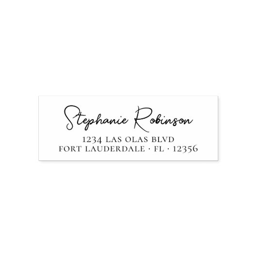 個人用エレガントスクリプトの差出人住所 セルフインキングスタンプ (デザイン)