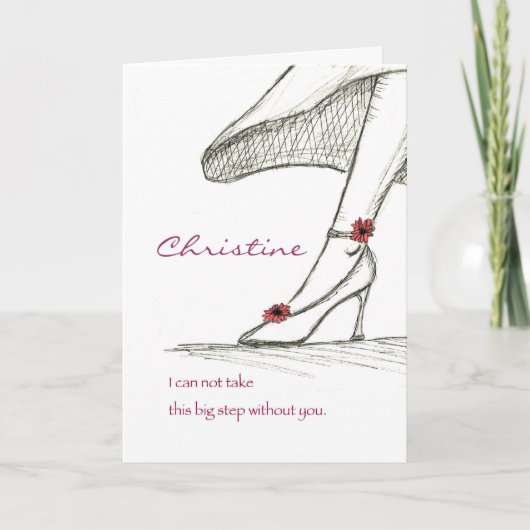 個人用カスタマイズのブライドメイドをお願いします 招待状 (正面)