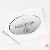 個人用カスタムに設定できるワインラベル 楕円形シール (封筒)