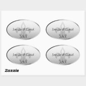 個人用カスタムに設定できるワインラベル 楕円形シール (シート)