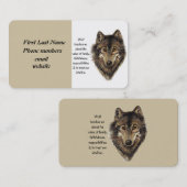 個人用カスタムウルフトーテム名刺 名刺 (正面/裏面)