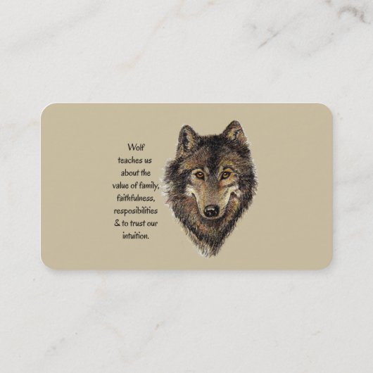 個人用カスタムウルフトーテム名刺 名刺 (裏面)