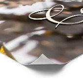 個人用カルペディエム光沢のあるリンゴの木の花 ポスター (角)