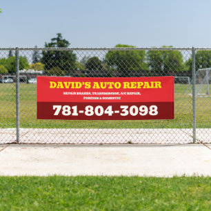 個人用ガレージ＆メカニックショップ看板バナー 横断幕