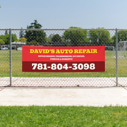 個人用ガレージ&メカニックショップ看板バナー 横断幕 (インサイチュ)