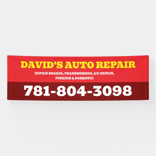 個人用ガレージ&メカニックショップ看板バナー 横断幕 (横)