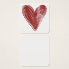 個人用シンプルノートの、赤、水色ハート