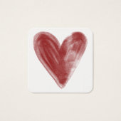 個人用シンプルノートの、赤、水色ハート (正面)