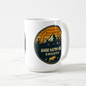 個人用スウェーデンの地名デザイン コーヒーマグカップ (正面右)