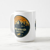 個人用スウェーデンの地名デザイン コーヒーマグカップ (正面左)