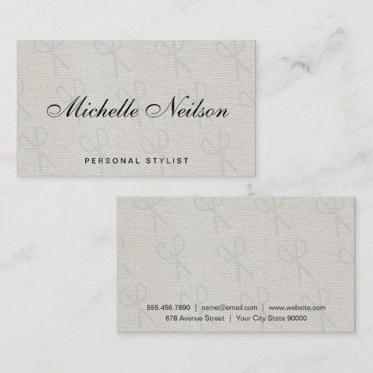 個人用スタイリストサロンツールパターン 名刺 (正面/裏面)