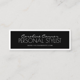 個人用スタイリストブラック&ホワイト縁どカード スキニー名刺