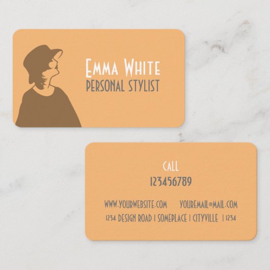 個人用スタイリスト 名刺 (正面/裏面)