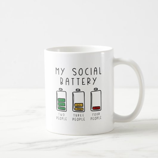 個人用ソーシャルバッテリ コーヒーマグカップ (右)
