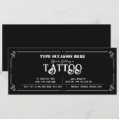 個人用タトゥーギフト券 CERTIFICATE 招待状 (正面/裏面)