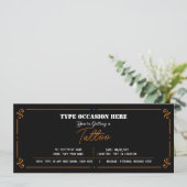 個人用タトゥーギフト券 CERTIFICATE 招待状 (スタンド正面)