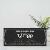 個人用タトゥー ギフト券 CERTIFICATE 招待状 (スタンド正面)