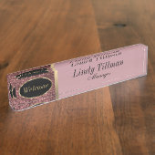 個人用バラ名プレート デスクネームプレート (側面)