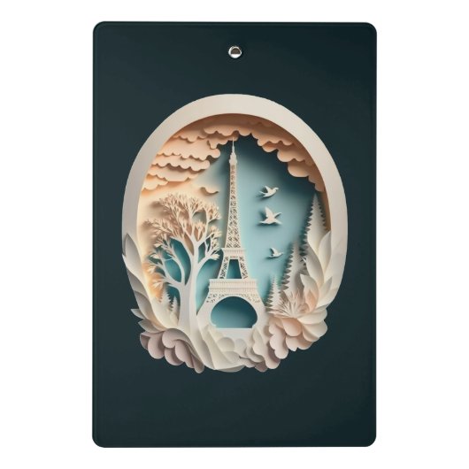 個人用パリスフェイクペーパーカットスタイルミニクリップボード ミニクリップボード (裏面)