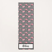 個人用ピンクの象のパターン ヨガマット (正面)