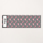 個人用ピンクの象のパターン ヨガマット (正面(横))