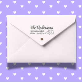 個人用ファミリハートスクリプト差出人住所 セルフインキングスタンプ