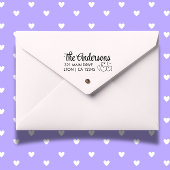 個人用ファミリハートスクリプト差出人住所 ラバースタンプ