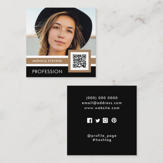 個人用フォトイメージカバー スクエア名刺 (正面/裏面)