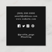 個人用フォトイメージカバー スクエア名刺 (裏面)