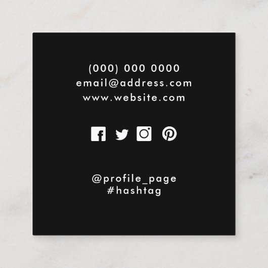 個人用フォトイメージカバー スクエア名刺 (裏面)