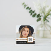 個人用フォトイメージカバー スクエア名刺 (スタンド正面)