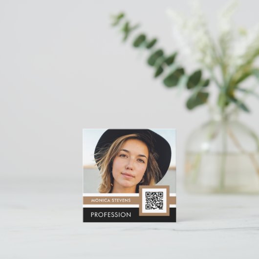 個人用フォトイメージカバー スクエア名刺 (スタンド正面)