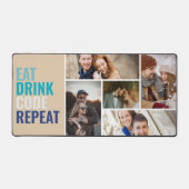 個人用フォトコラージュと文字 デスクマット (正面)