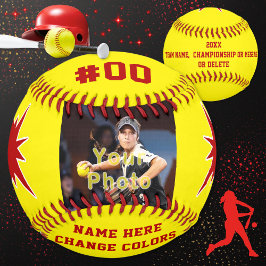 個人用フォトソフトボールシニアナイトギフトアイディア ソフトボール