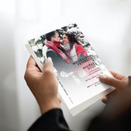 個人用フォトタイポグラフィ結婚の 招待状