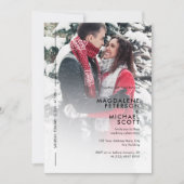 個人用フォトタイポグラフィ結婚の 招待状 (正面)