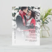 個人用フォトタイポグラフィ結婚の 招待状 (スタンド正面)