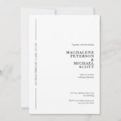 個人用フォトホワイトグラデ結婚ーション 招待状 (裏面)