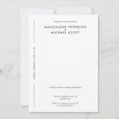 個人用フォトミニマルぼやけラム結婚のフレーム 招待状 (正面)