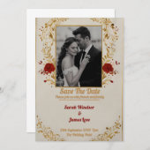 個人用フォト結婚式招待状 招待状 (正面/裏面)