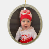 個人用フォト金ゴールドオーナメント セラミックオーナメント (左)